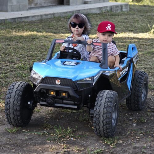 Masinuta electrica pentru copii Buggy XXL 400W cu 2 locuri 24V 4×4 (SX1928) Albastru