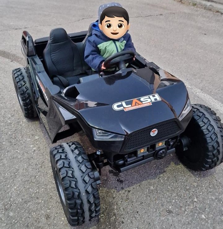 UTV electric pentru 2 copii Buggy XXL FAST EDITION cu viteza maxima 15km/h 500W 24V 4x4 (sx1928-fast) Negru