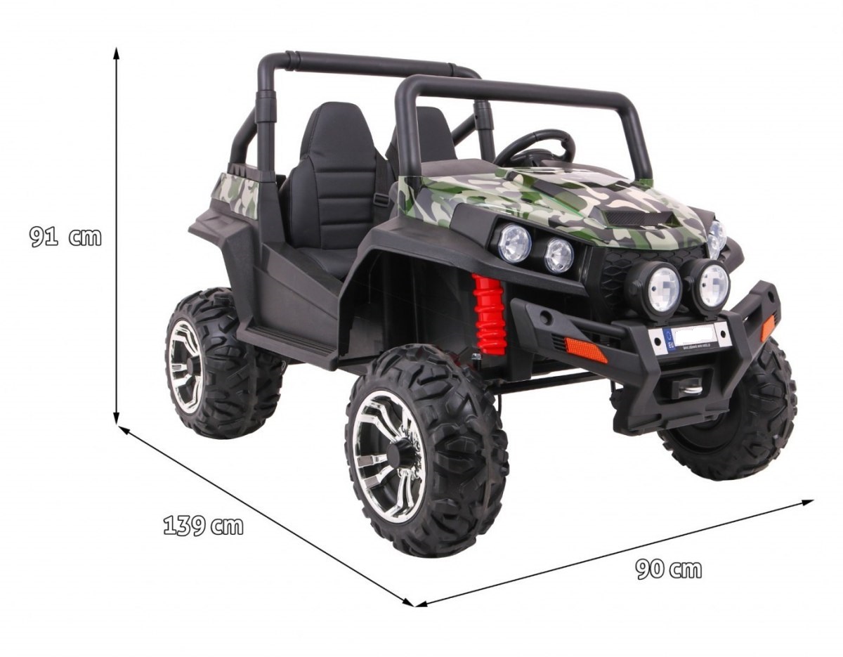 Masinuta electrica pentru copii UTV 4x4 BUGGY S2588, Military - imagine 2