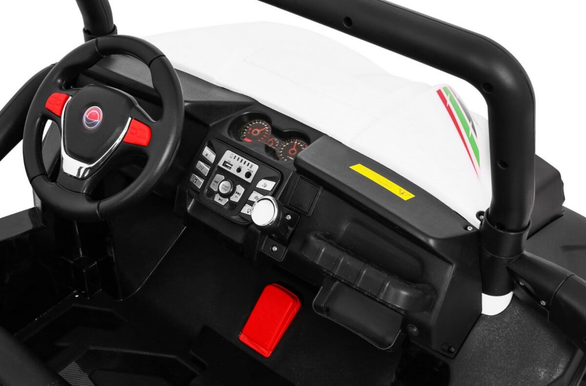 Masinuta electrica pentru copii 24 Volti UTV 4X4 SPEEDY BUGGY (S2588-1) New Face Lift Alb - imagine 5