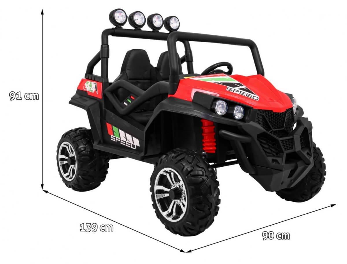 Masinuta electrica pentru copii UTV 4x4 GRAND BUGGY S2588 Rosu - imagine 2