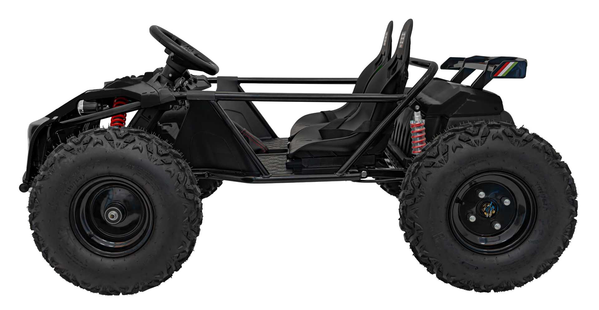 UTV electric pentru copii 8-15 ani cu 2 locuri 48V 800W Buggy GENERAL XXL cu viteza max 25km/h (2358) Negru - imagine 2