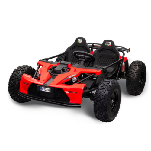 UTV electric pentru copii 8-15 ani cu 2 locuri 48V 800W Buggy GENERAL XXL cu viteza max 25km/h (2358) Rosu