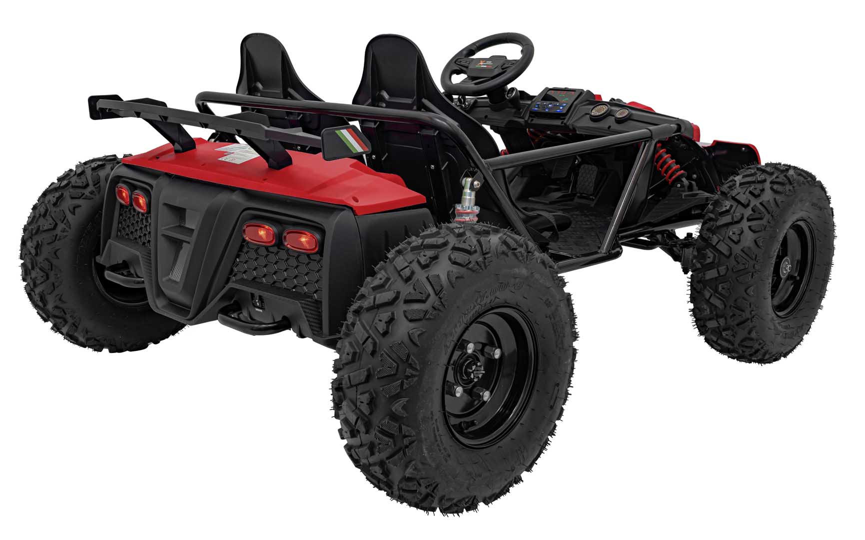 UTV electric pentru copii 8-15 ani cu 2 locuri 48V 800W Buggy GENERAL XXL cu viteza max 25km/h (2358) Rosu - imagine 4