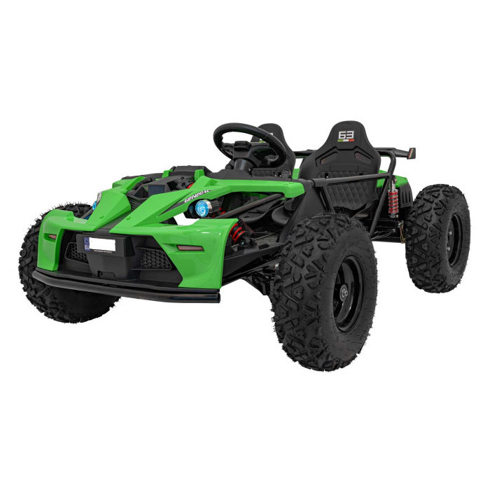 UTV electric pentru copii 8-15 ani cu 2 locuri 48V 800W Buggy GENERAL XXL cu viteza max 25km/h (2358) Verde