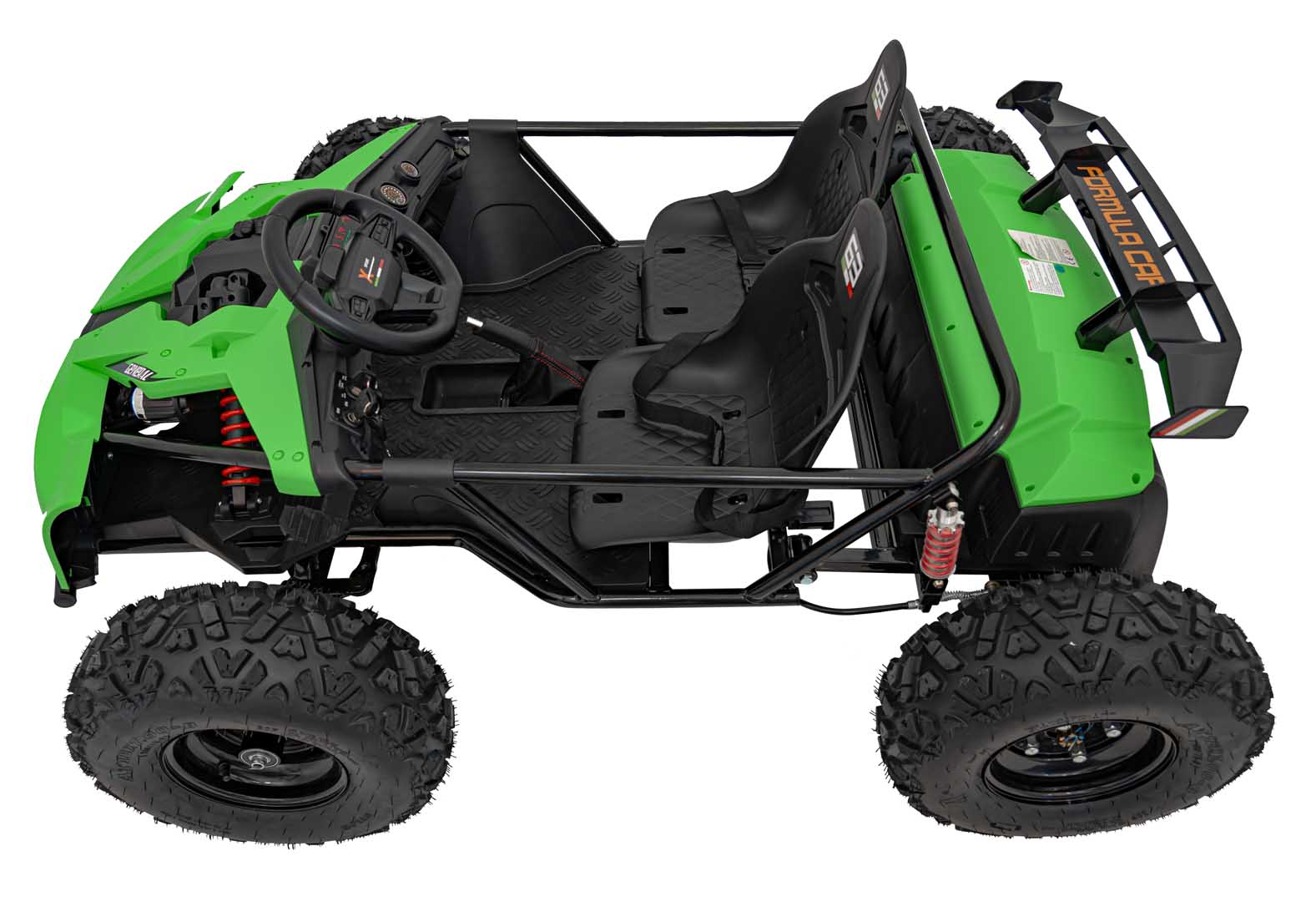 UTV electric pentru copii 8-15 ani cu 2 locuri 48V 800W Buggy GENERAL XXL cu viteza max 25km/h (2358) Verde - imagine 2