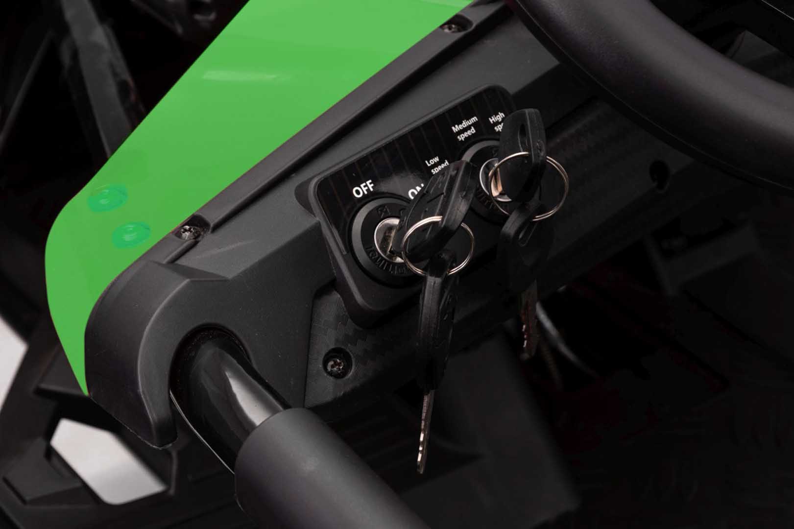 UTV electric pentru copii 8-15 ani cu 2 locuri 48V 800W Buggy GENERAL XXL cu viteza max 25km/h (2358) Verde - imagine 3