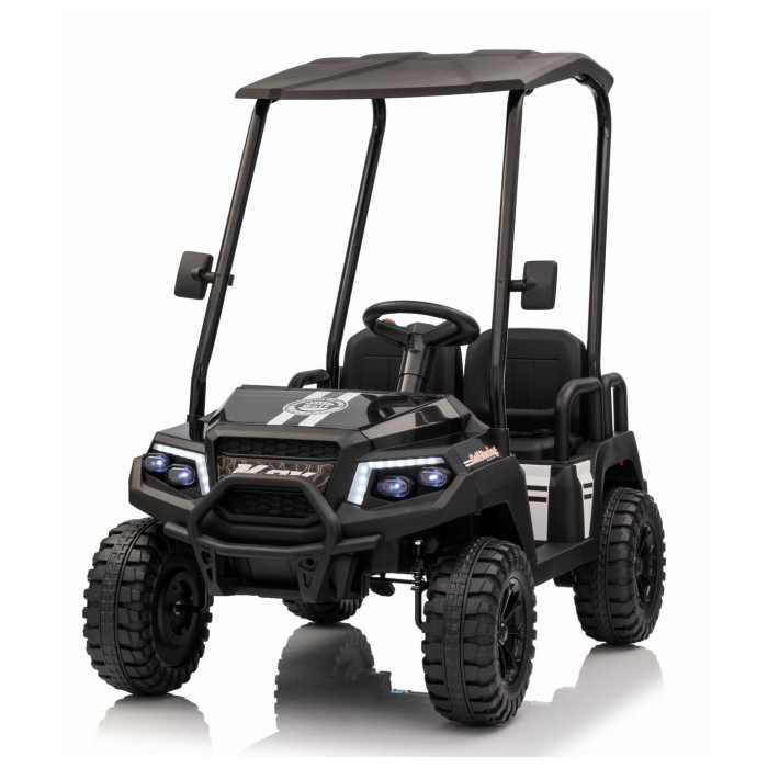 Masinuta electrica pentru copii cu 4 locuri UTV Champion Lux 24V 400W 4x4 (650R) Negru