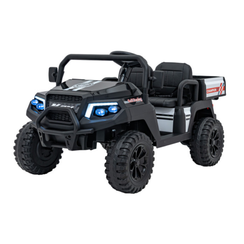 Masinuta electrica pentru copii UTV Champion cu 2 locuri si basculanta 24V 400W (650D) Negru