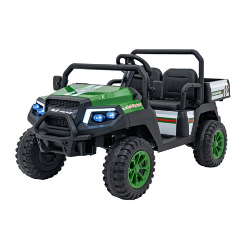 Masinuta electrica pentru copii UTV Champion cu 2 locuri si basculanta 24V 400W (650D) Verde