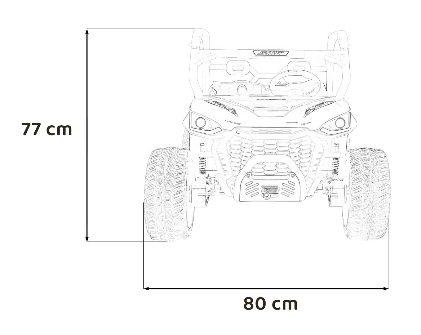 UTV electric pentru copii Autokids Farmer Truck 24V 300W 4x4 (307) Rosu - imagine 8