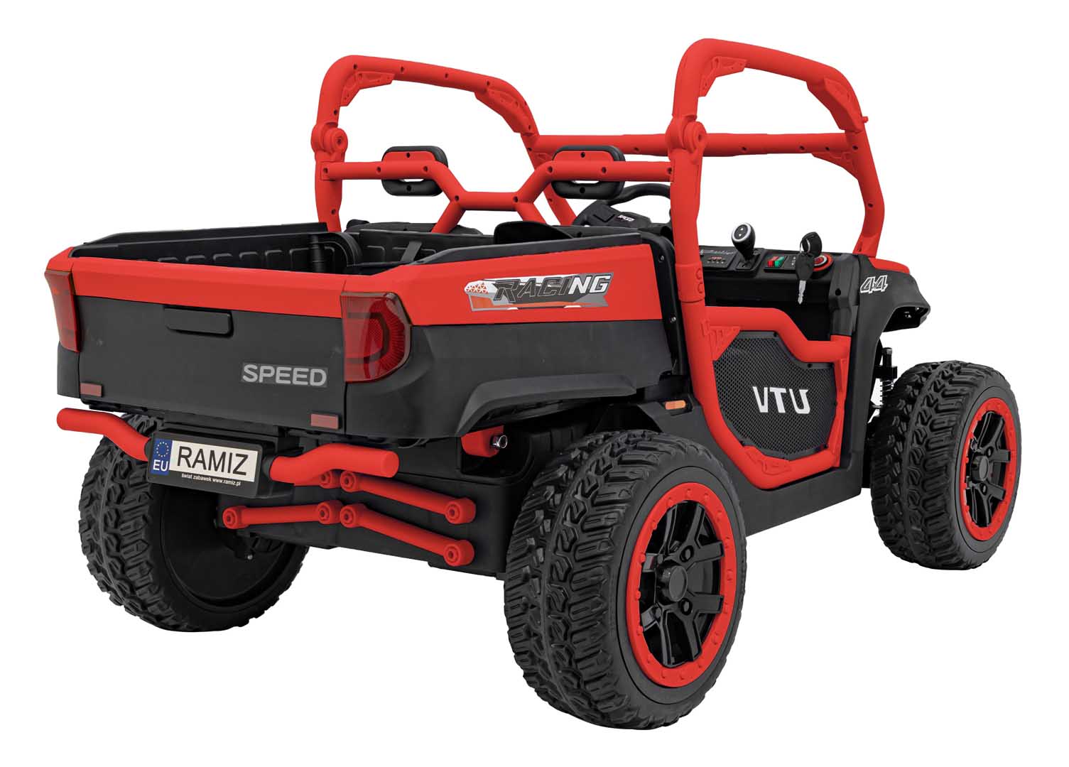 UTV electric pentru copii Autokids Farmer Truck 24V 300W 4x4 (307) Rosu - imagine 7