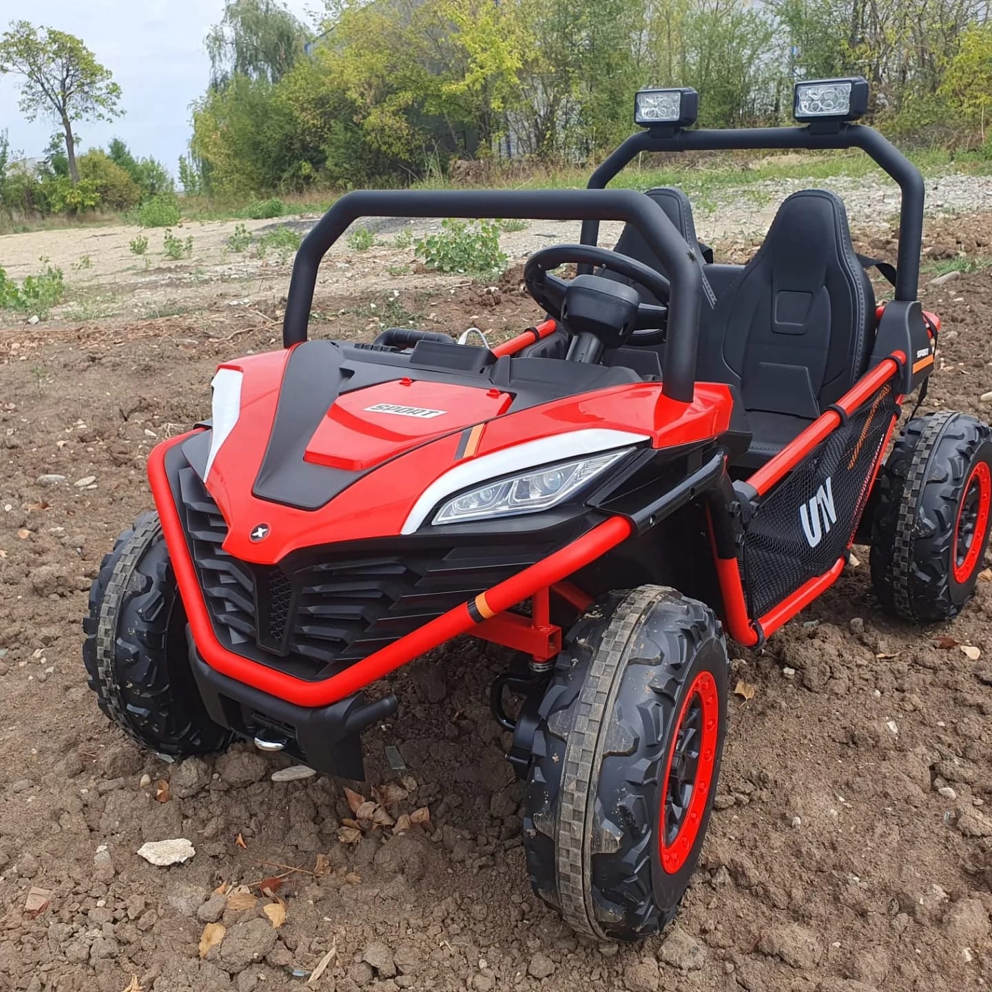UTV electric pentru 2 copii BUGGY SPEED Fast Edition 24V 300W 4x4 (s608) Rosu