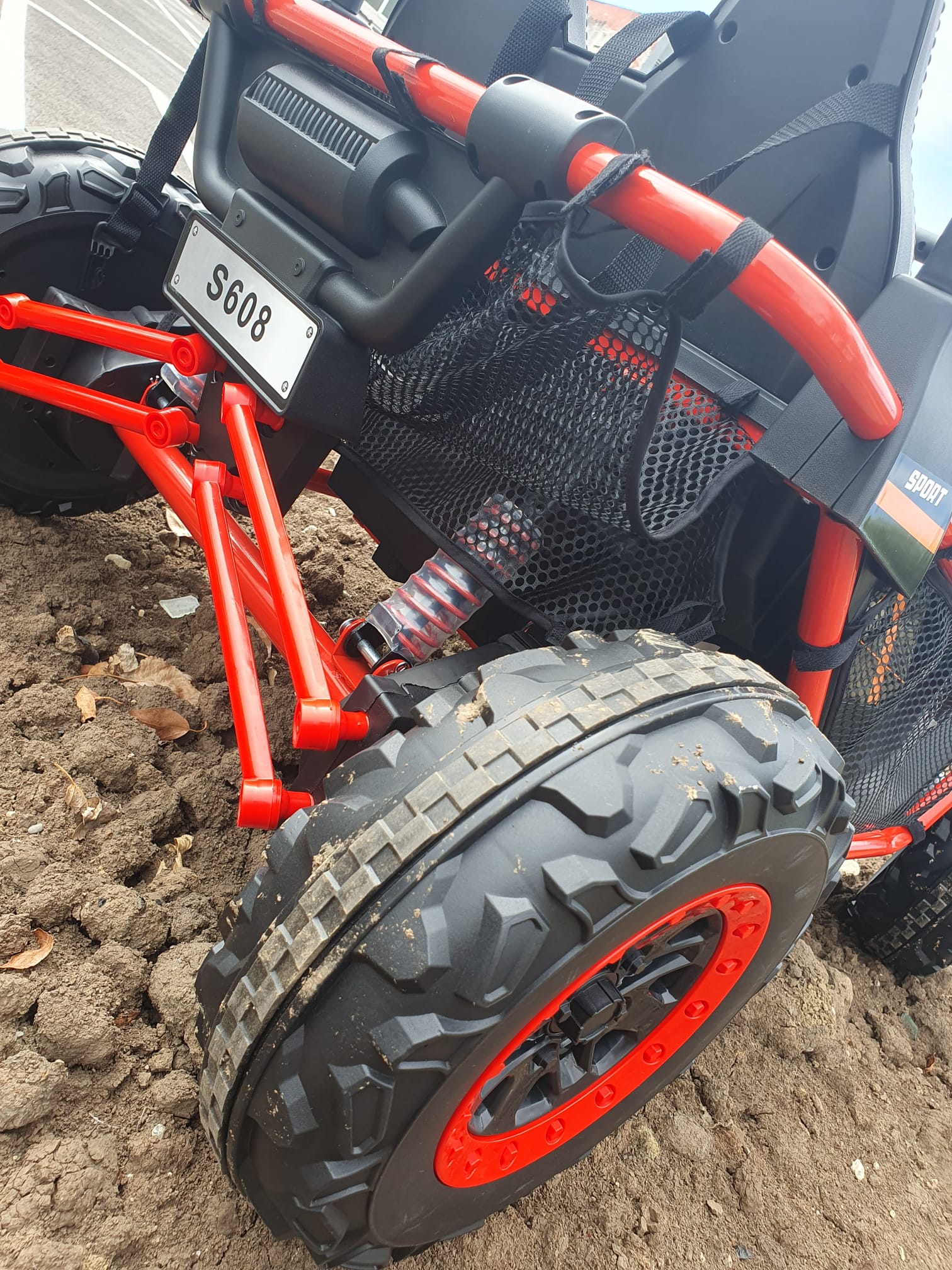 UTV electric pentru 2 copii BUGGY SPEED Fast Edition 24V 300W 4x4 (s608) Rosu - imagine 6