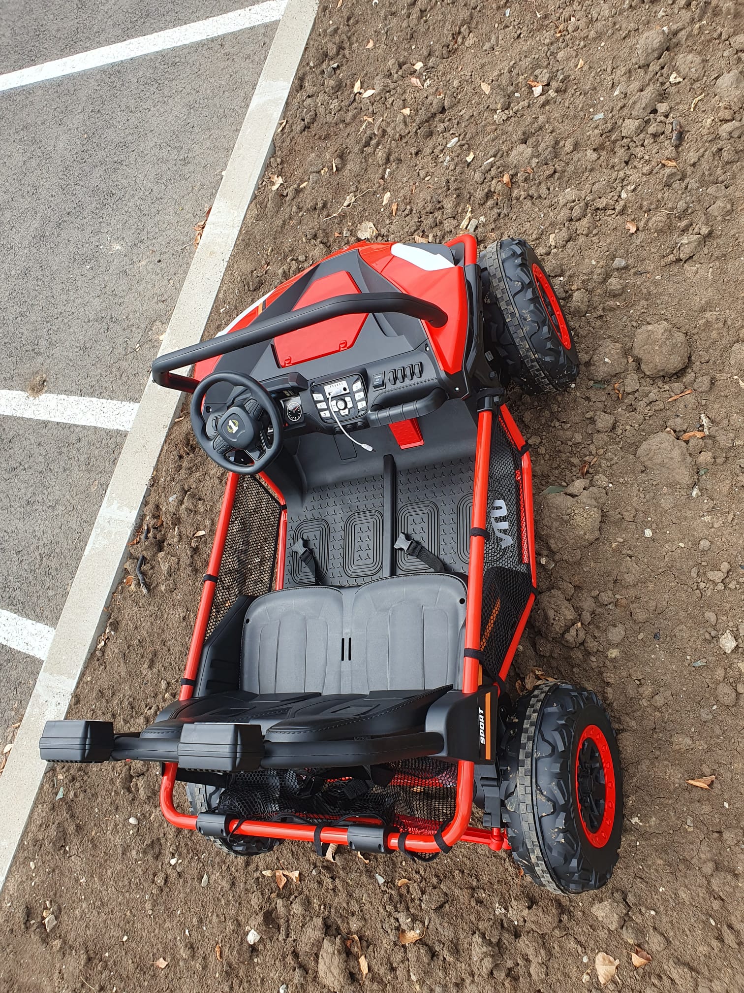 UTV electric pentru 2 copii BUGGY SPEED Fast Edition 24V 300W 4x4 (s608) Rosu - imagine 4