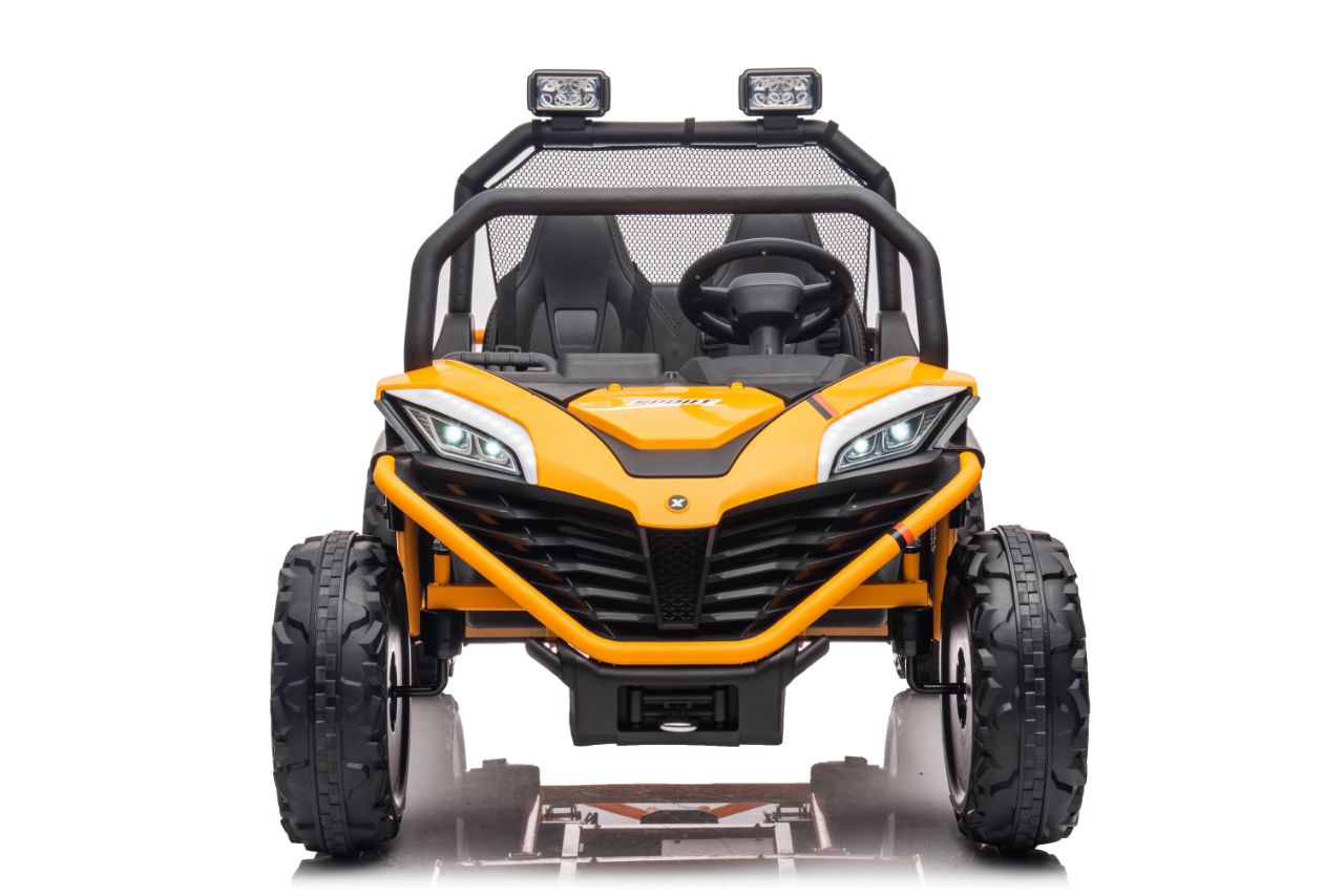 UTV electric pentru 2 copii BUGGY SPEED Fast Edition 24V 300W 4x4 (s608) Galben - imagine 2