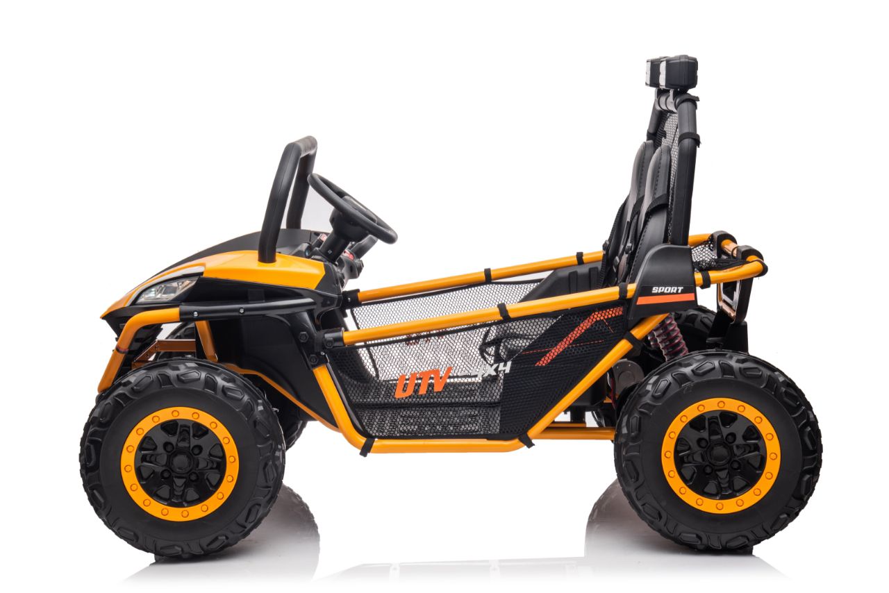 UTV electric pentru 2 copii BUGGY SPEED Fast Edition 24V 300W 4x4 (s608) Galben - imagine 3