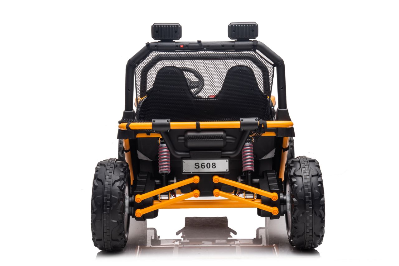 UTV electric pentru 2 copii BUGGY SPEED Fast Edition 24V 300W 4x4 (s608) Galben - imagine 5