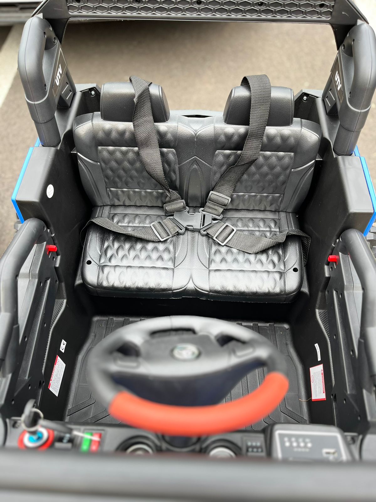 Masinuta electrica pentru copii UTV TURBO RZR 4x4 12V 120W (HC301) Albastru - imagine 8