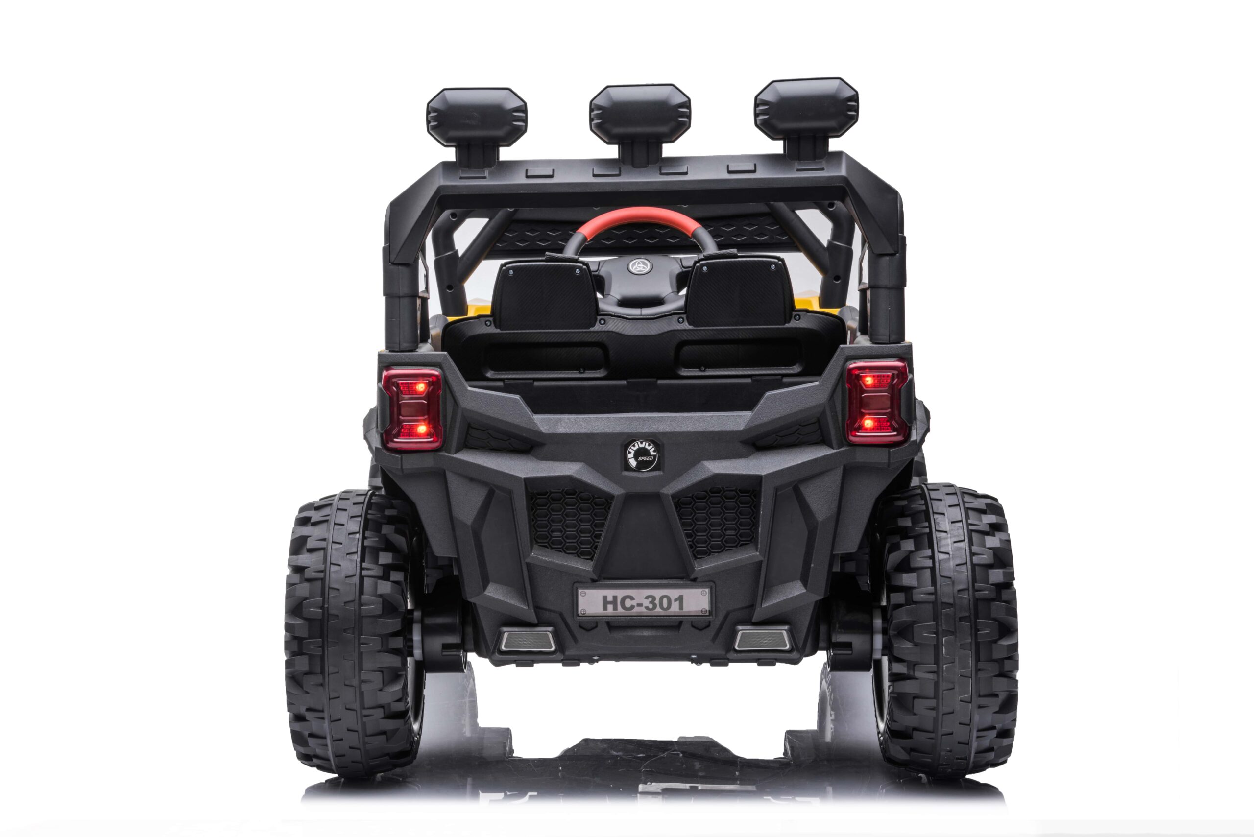 Masinuta electrica pentru copii UTV TURBO RZR LUX 4x4 12V 120W (HC301) Galben - imagine 4