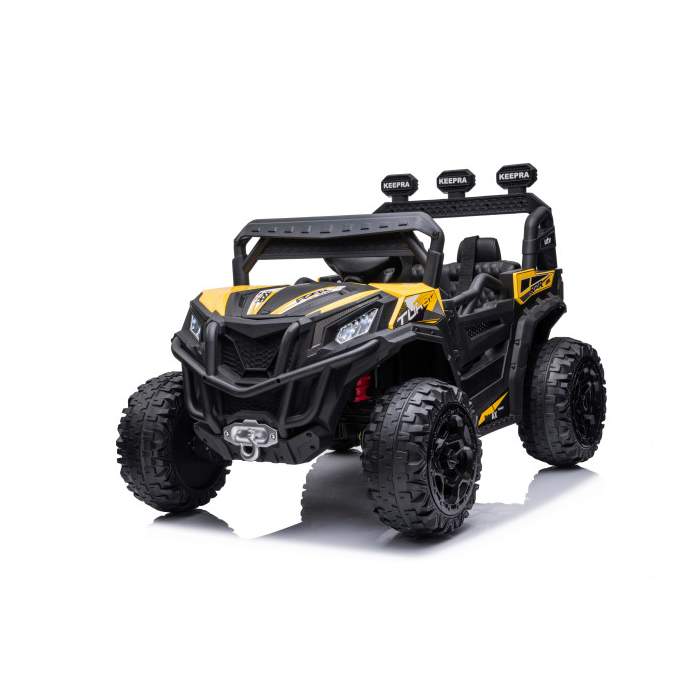 Masinuta electrica pentru copii UTV TURBO RZR LUX 4x4 12V 120W (HC301) Galben