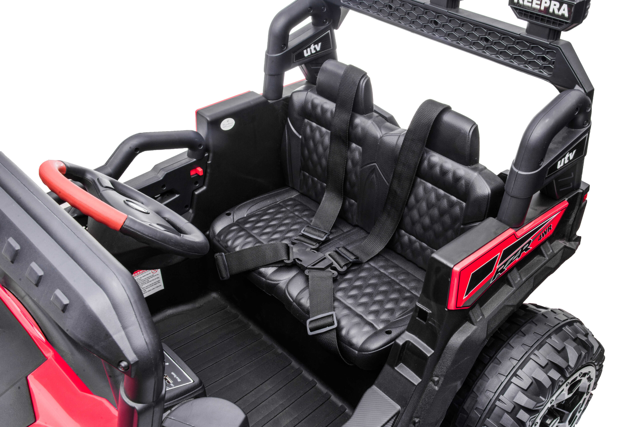 Masinuta electrica pentru copii UTV TURBO RZR 4x4 12V 120W (HC301) Rosu - imagine 6