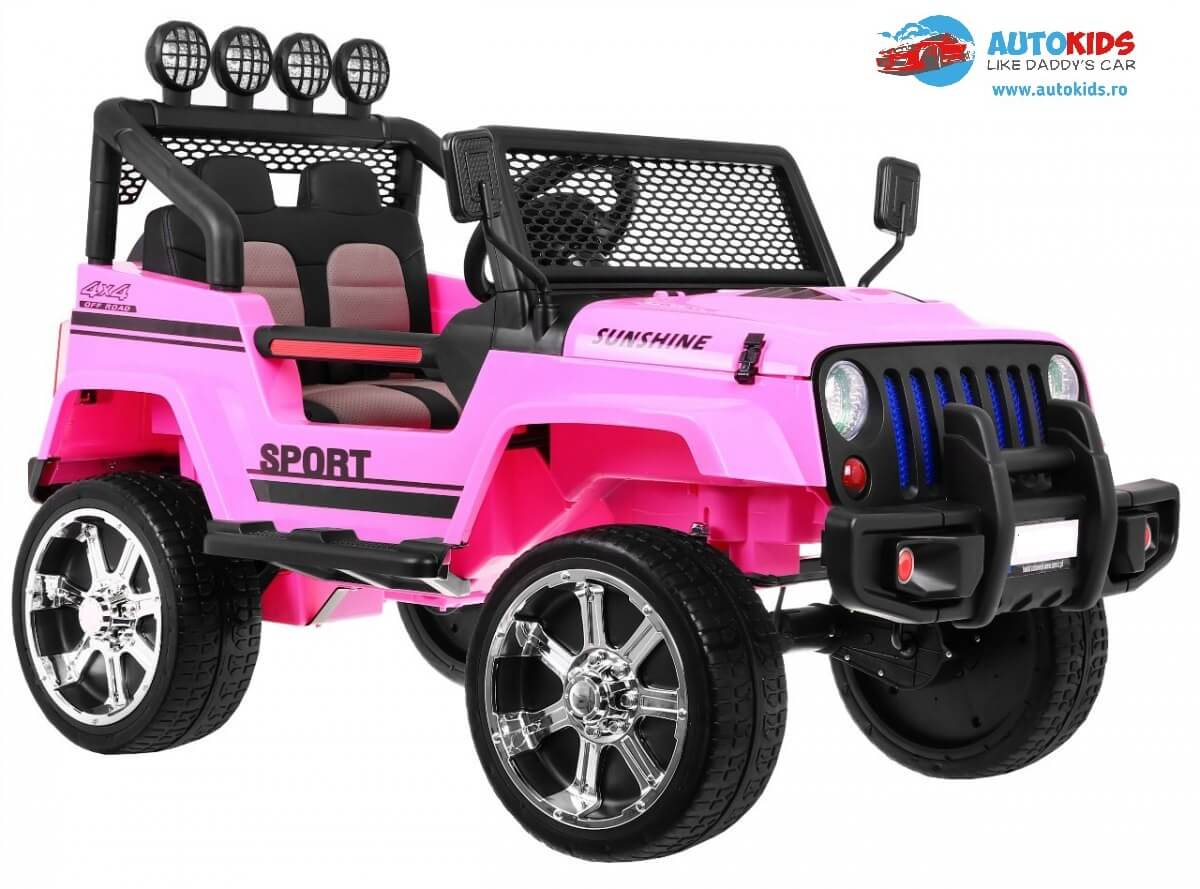 Masinuta electrica pentru copii NEW RAPTOR S2388 4x4 EVA culoare ROZ - imagine 2