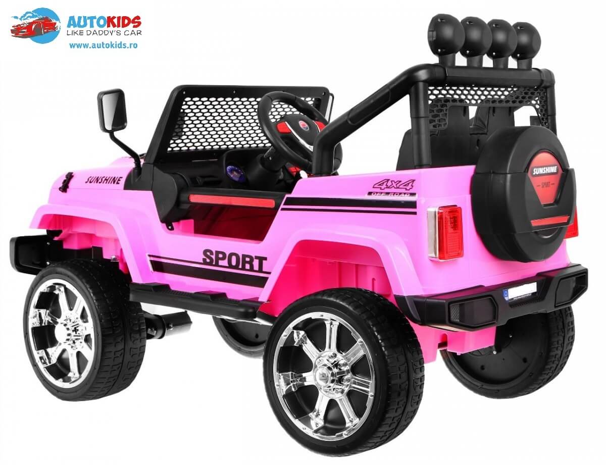 Masinuta electrica pentru copii NEW RAPTOR S2388 4x4 EVA culoare ROZ - imagine 4