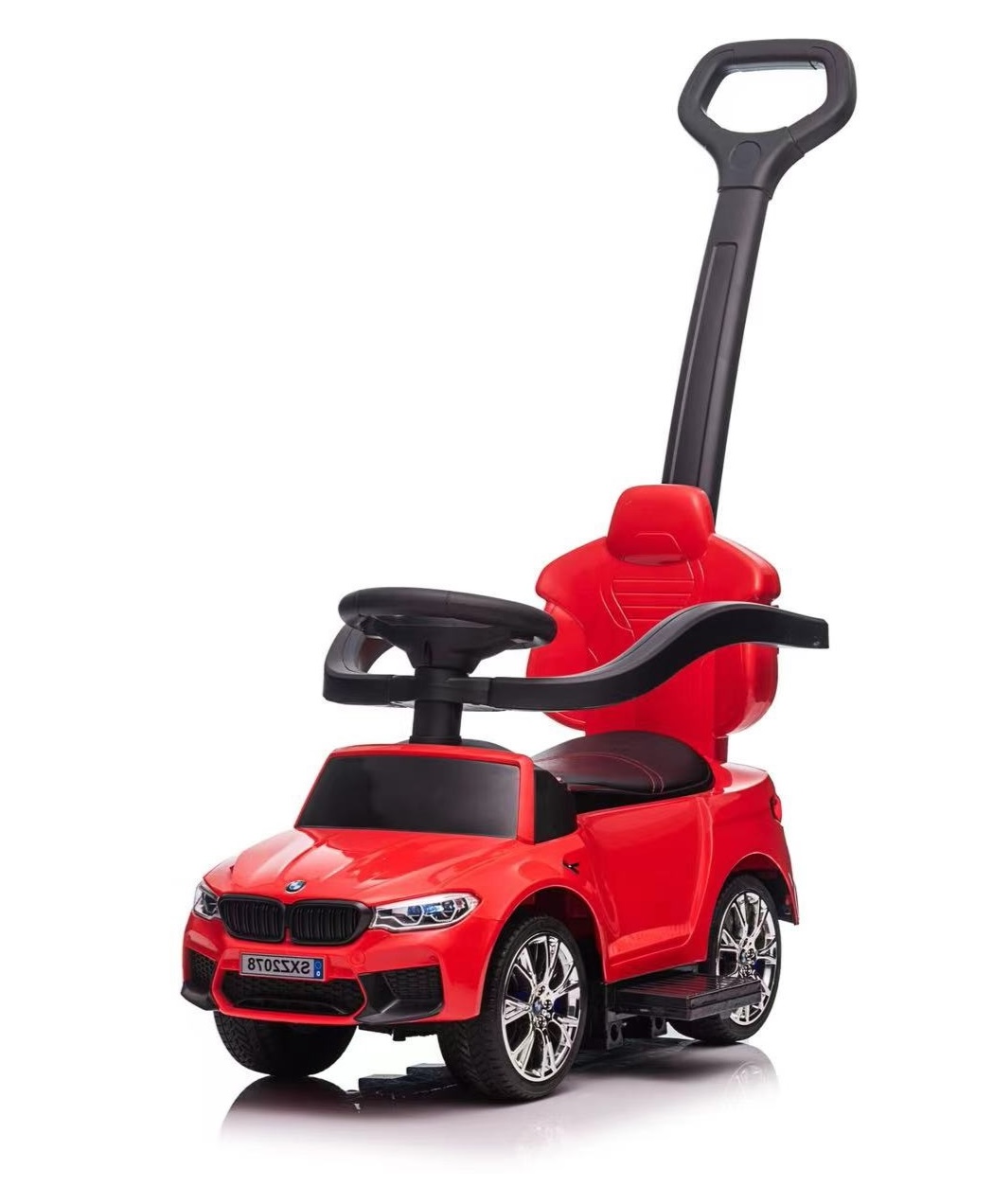 Masinuta de impins cu maner parental 3-in-1 BMW M5 (sx2078) Rosu - imagine 2