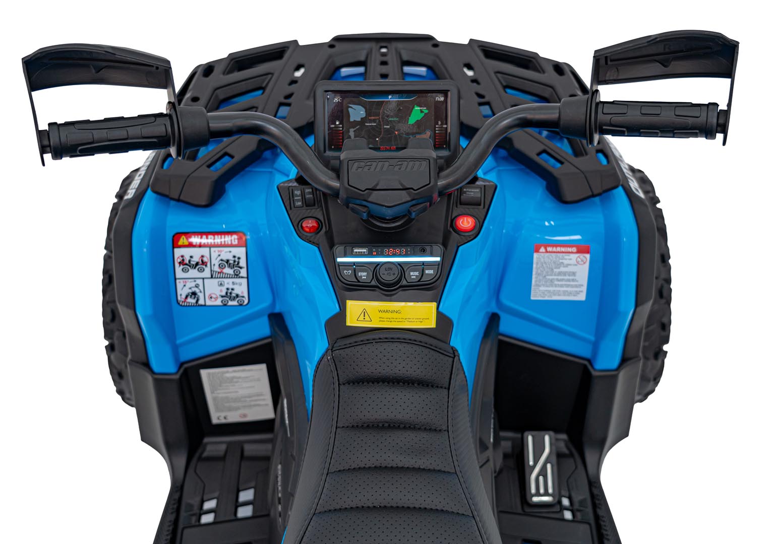 ATV electric pentru copii Autokids Can-Am Outlander cu 2 locuri, cu Telecomanda 12V 180W (CA005) Albastru - imagine 8