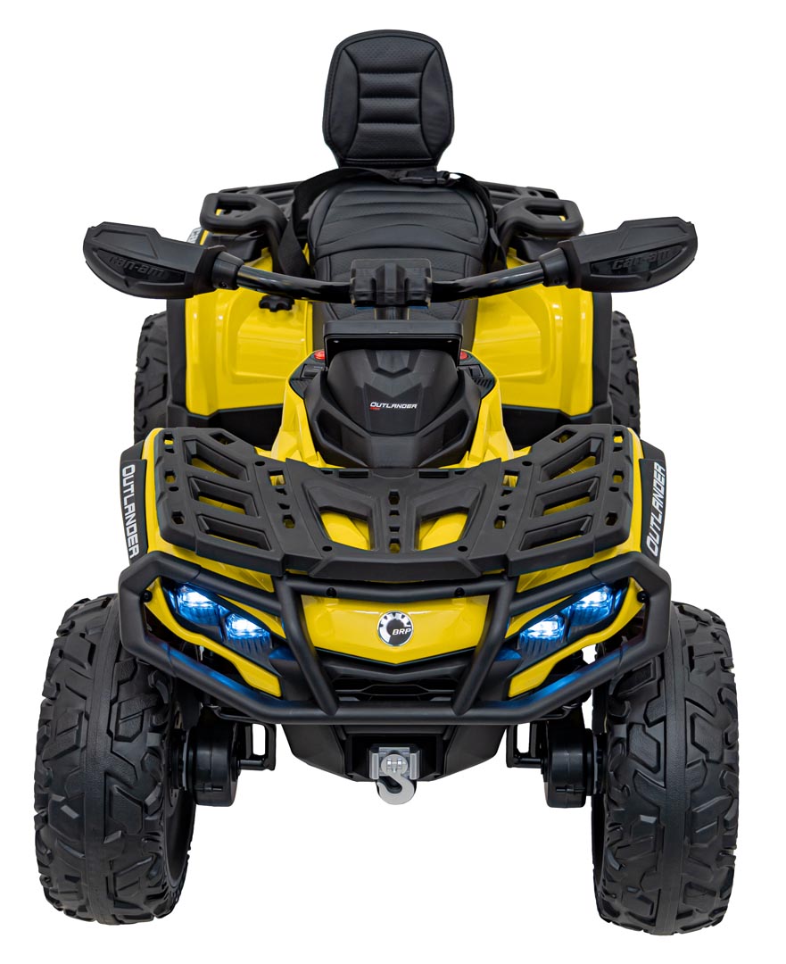 ATV electric pentru copii Autokids Can-Am Outlander cu 2 locuri, cu Telecomanda 12V 180W (CA005) Galben - imagine 2