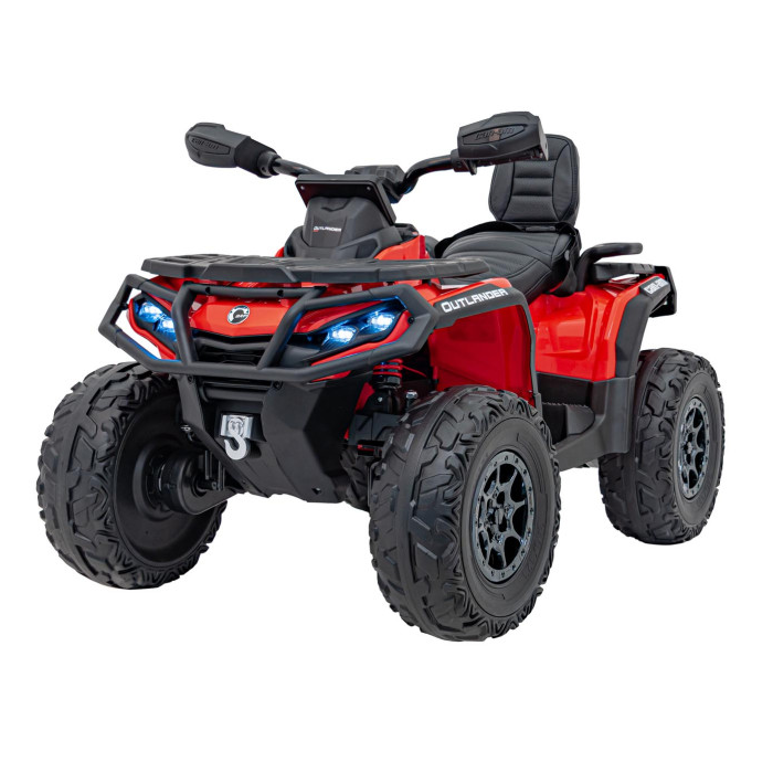 ATV electric pentru copii Autokids Can-Am Outlander cu 2 locuri, cu Telecomanda 12V 180W echipare Lux (CA005) Rosu