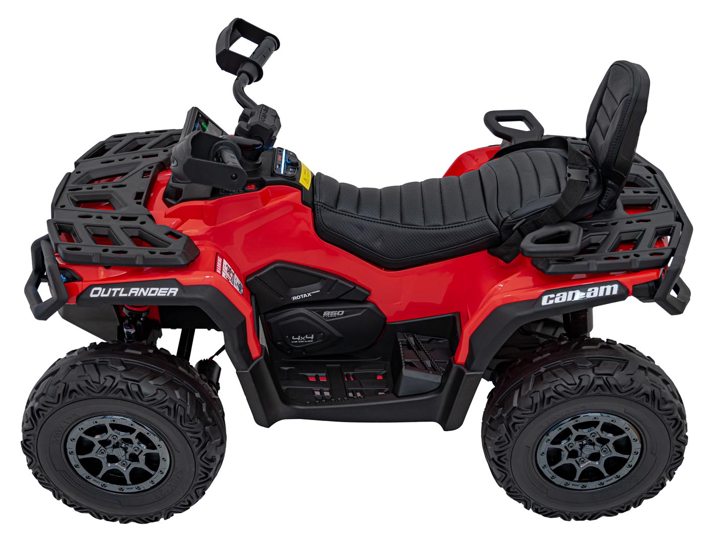 ATV electric pentru copii Autokids Can-Am Outlander cu 2 locuri, cu Telecomanda 12V 180W echipare Lux (CA005) Rosu - imagine 3