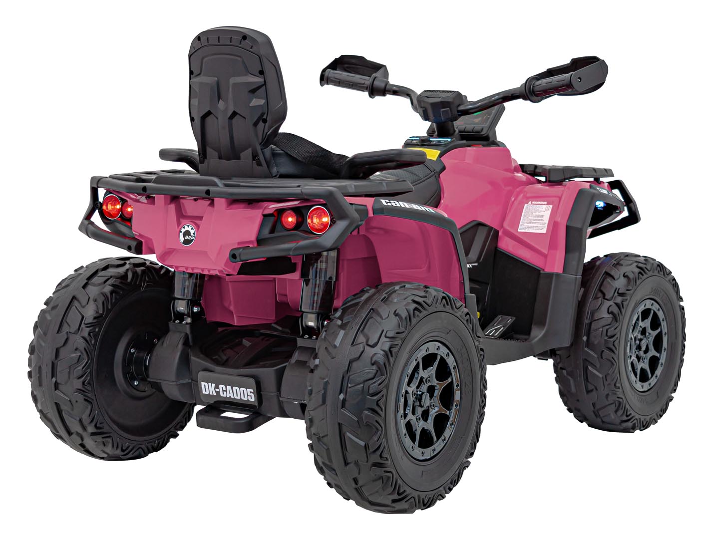 ATV electric pentru copii 2-8 ani Can-Am Outlander cu 2 locuri, cu Telecomanda, 4x4 12V 180W (CA005) Roz - imagine 4