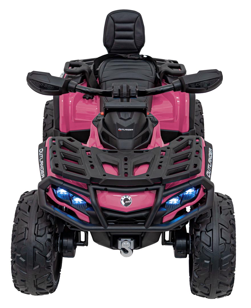 ATV electric pentru copii 2-8 ani Can-Am Outlander cu 2 locuri, cu Telecomanda, 4x4 12V 180W (CA005) Roz - imagine 6