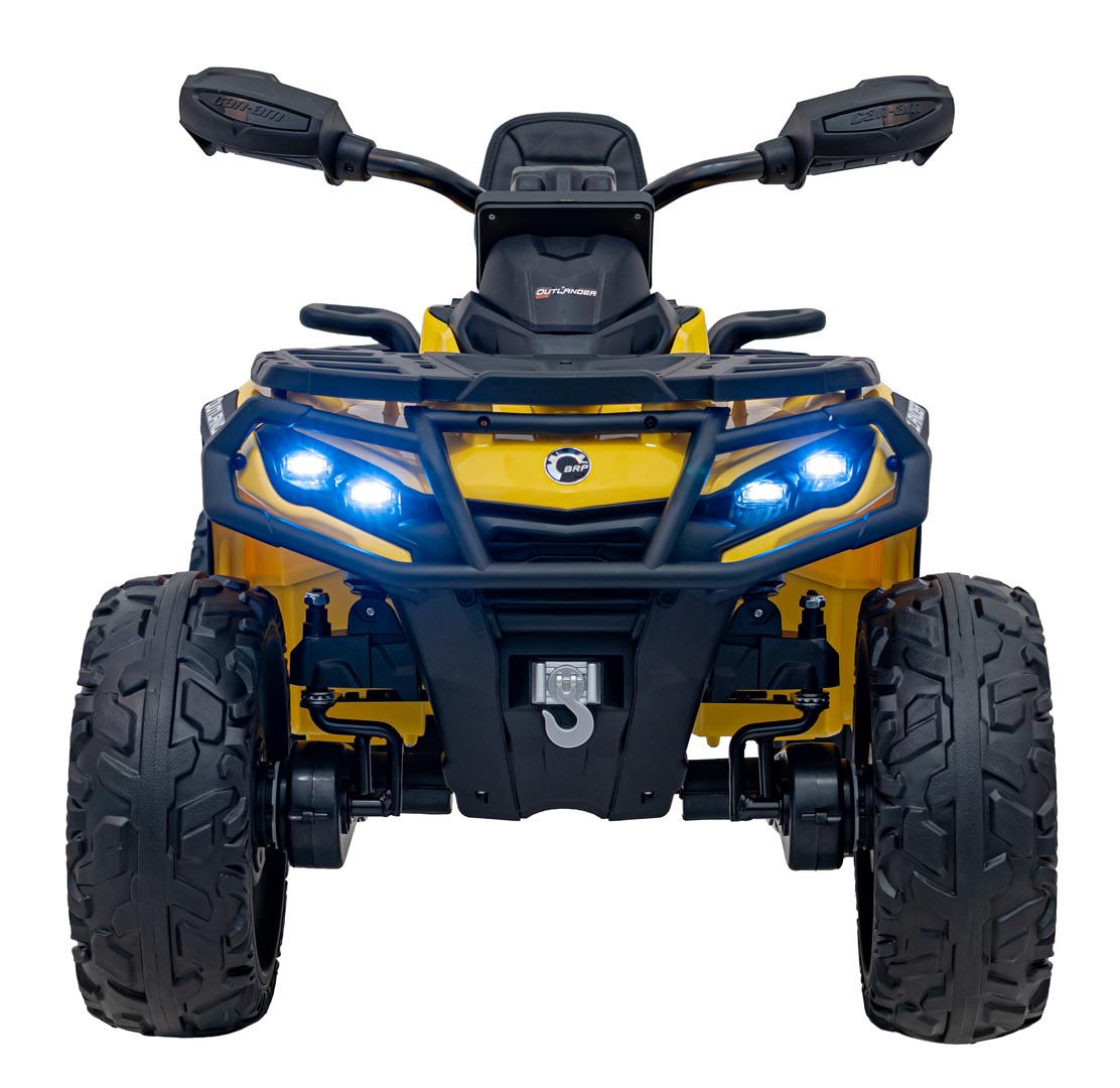 ATV electric pentru copii Can-Am Outlander cu 2 locuri 24V 4x4 800W, echipare Lux (CA005) Galben - imagine 2