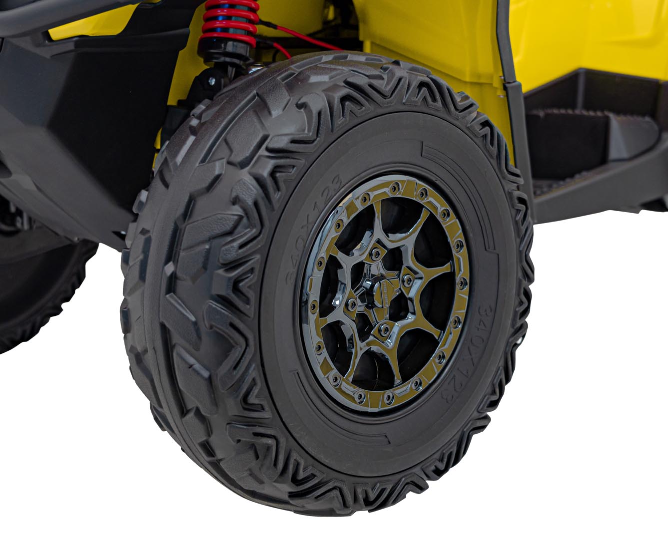 ATV electric pentru copii Can-Am Outlander cu 2 locuri 24V 4x4 800W, echipare Lux (CA005) Galben - imagine 11