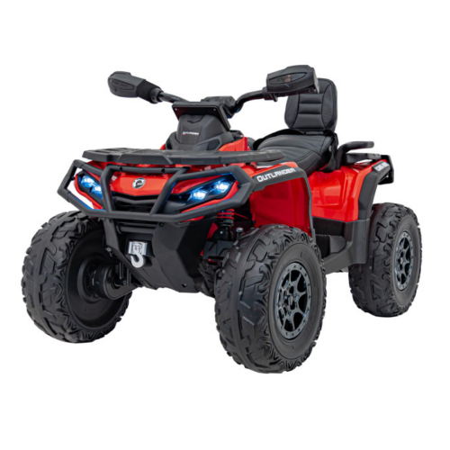 ATV electric pentru copii Can-Am Outlander cu 2 locuri 24V 4×4 800W, echipare Lux (CA005) Rosu