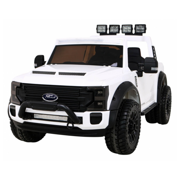 Masinuta electrica pentru copii Ford Super Duty XXL cu 2 locuri, 4x4 (2088) Alb