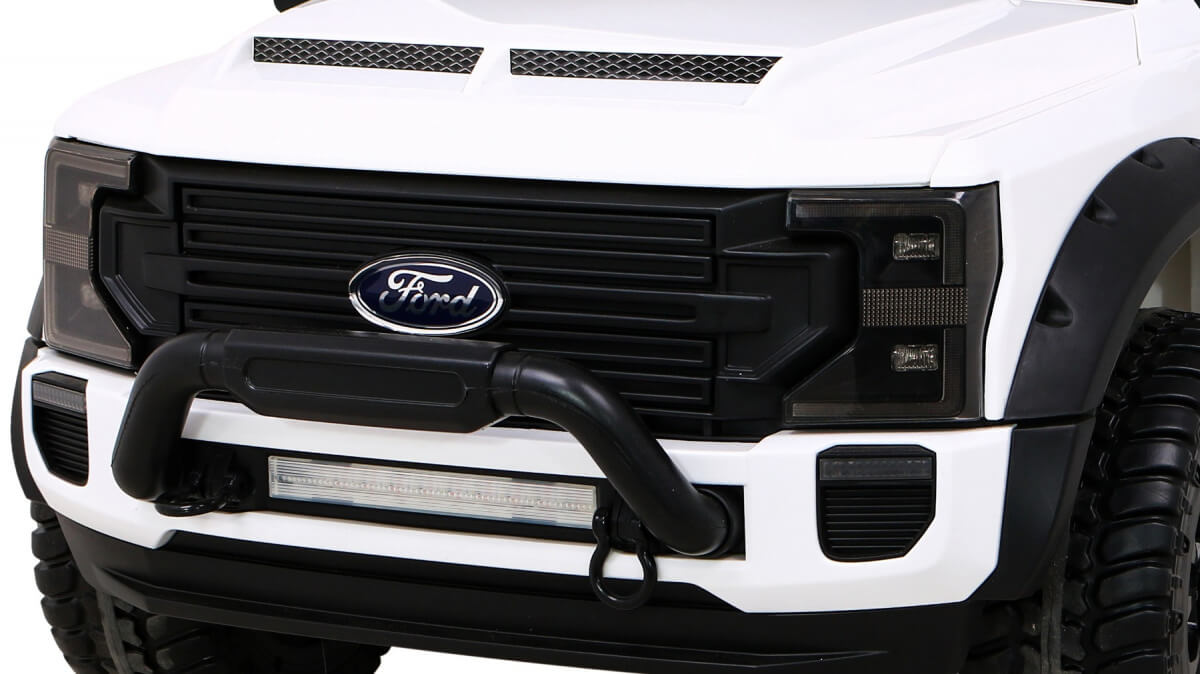 Masinuta electrica pentru copii Ford Super Duty XXL cu 2 locuri, 24V 4x4 ecran LCD (2088-power) Alb - imagine 6