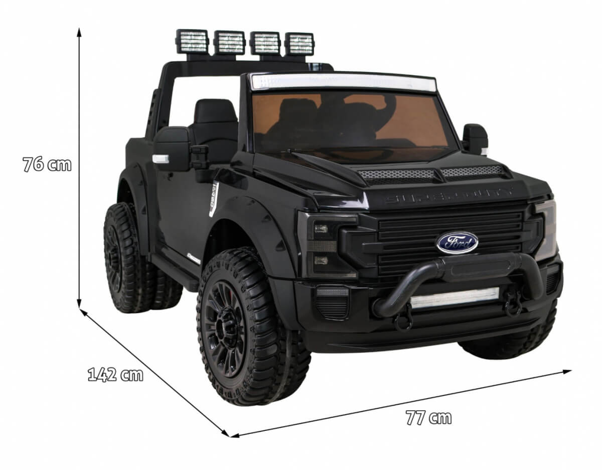 Masinuta electrica pentru copii Ford Super Duty XXL cu 2 locuri, 24V 4x4 ecran LCD (2088-power) Negru - imagine 2