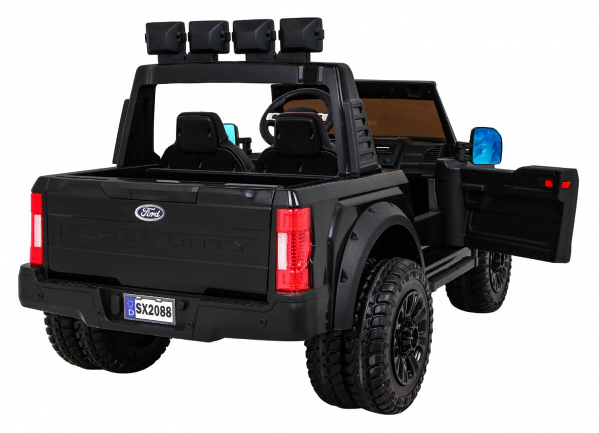 Masinuta electrica pentru copii Ford Super Duty XXL cu 2 locuri, 24V 4x4 ecran LCD (2088-power) Negru - imagine 4
