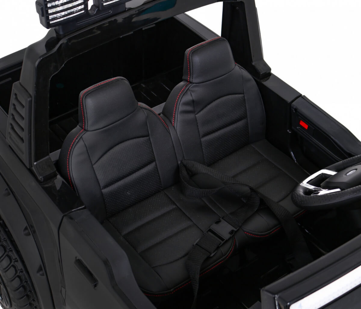 Masinuta electrica pentru copii Ford Super Duty XXL cu 2 locuri, 24V 4x4 ecran LCD (2088-power) Negru - imagine 5