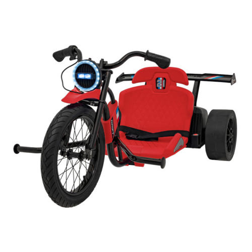 Drift trike electric pentru copii DRIFT BIKE „21 24V 500W faruri cu LED, viteza max 14 km/h (2338) Rosu