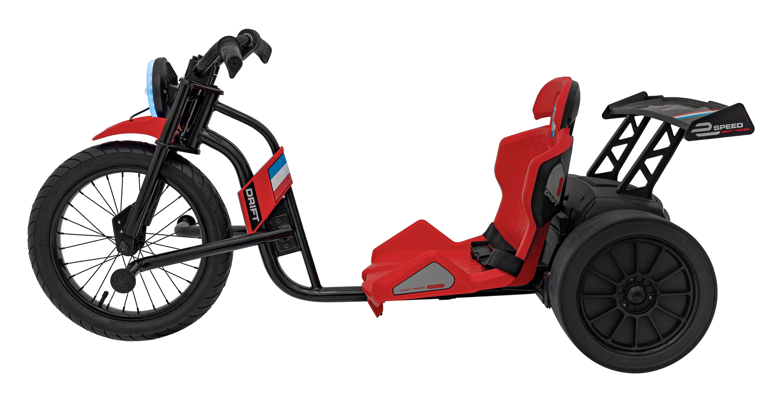 Drift trike electric pentru copii DRIFT BIKE "21 24V 500W faruri cu LED, viteza max 14 km/h (2338) Rosu - imagine 2