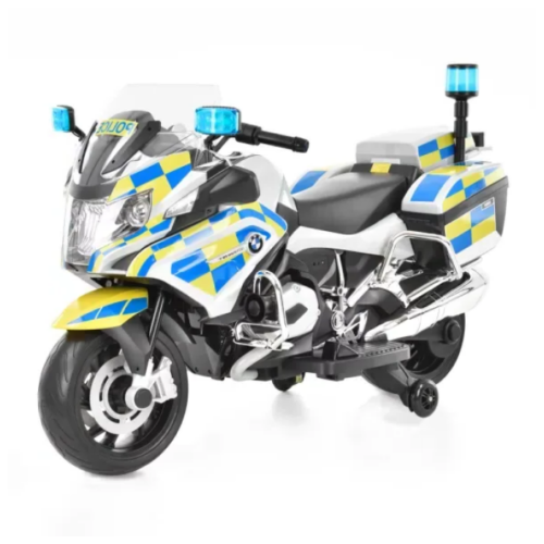 Motocicleta electrica pentru copii BMW de Politie 12V 45W Autokids (212) Gri