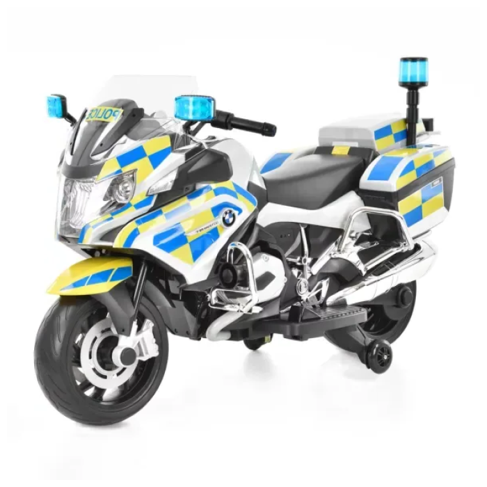 Motocicleta electrica pentru copii BMW de Politie 12V 45W Autokids (212) Gri