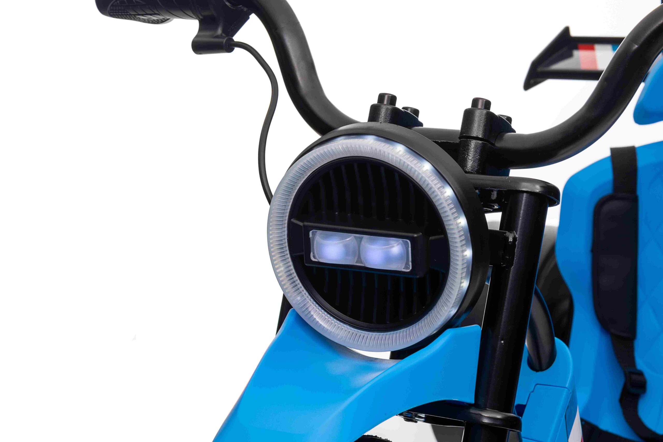 Drift trike electric pentru copii Autokids DRIFT BIKE "21 24V 500W faruri cu LED, viteza max 14 km/h (2338) Albastru - imagine 5