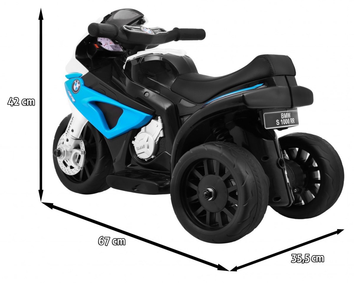 Motocicleta electrica mica de 6 volti, BMW S1000 RR (5188) Albastru - imagine 2