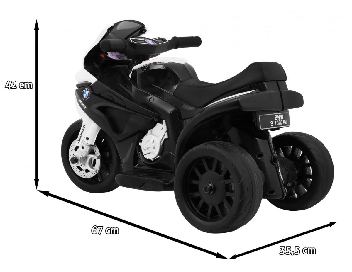 Motocicleta electrica mica de 6 volti, BMW S1000 RR (5188) Negru - imagine 2